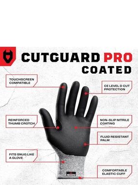 NoCry Cut Resistant Work Gloves For Men & Women, Nitrile Waterproof Palms
